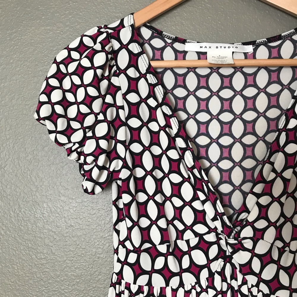 Max Studio Patterned Midi Dress Small - image 5
